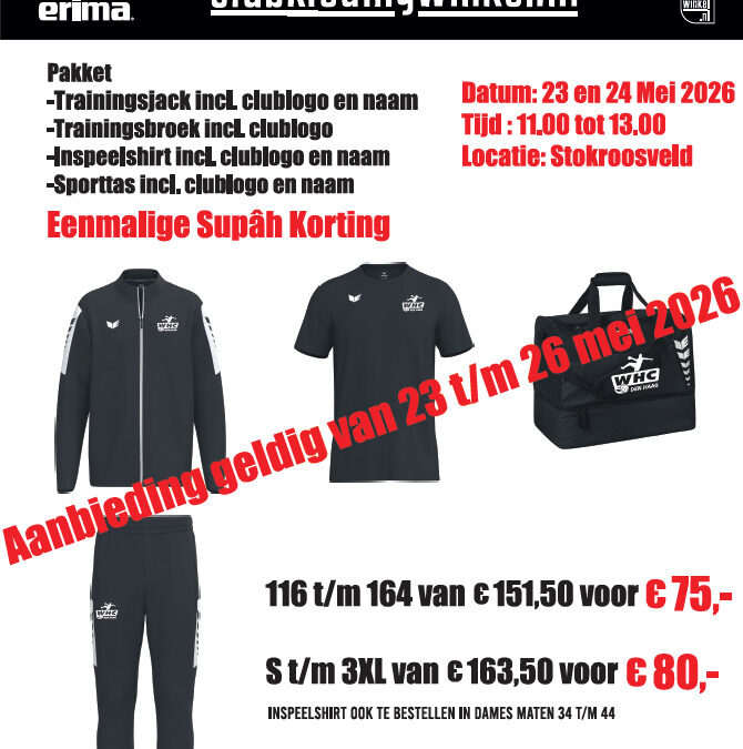 EXCLUSIEVE SUPERDEAL VOOR WHC DEN HAAG LEDEN!