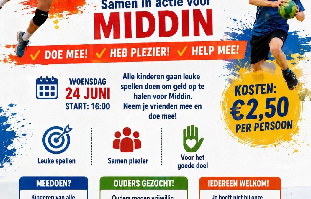 Handbal Spelletjesdag bij WHC voor het Goede Doel: Middin